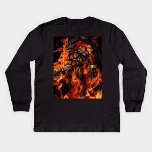 Fire of Hell Kids Long Sleeve T-Shirt